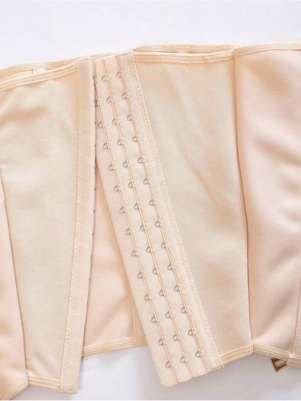 Beige Waist Trainer Corset Zipper Front Shapewear - Picture 3 of 5